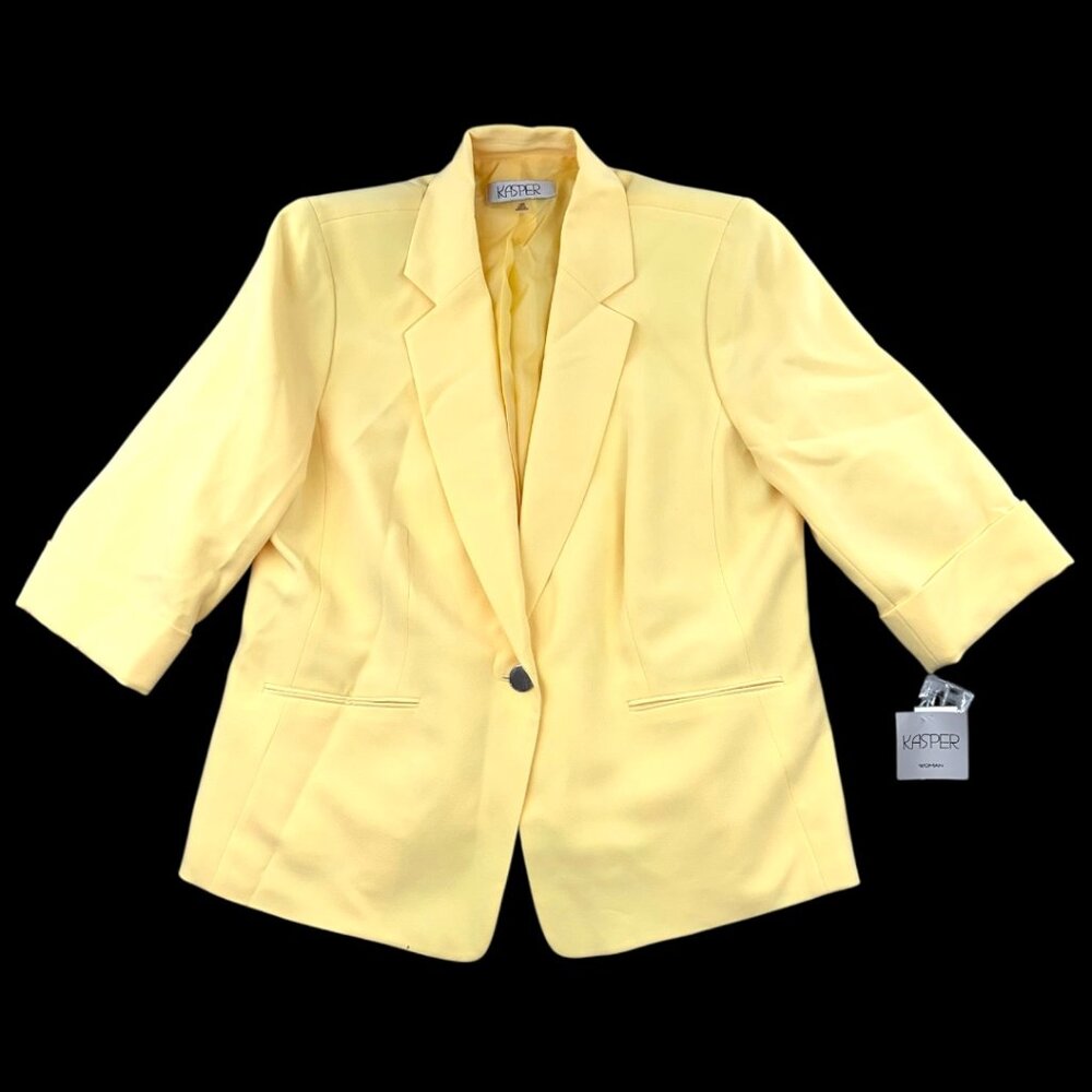 Kasper Yellow Blazer NWT - image 3